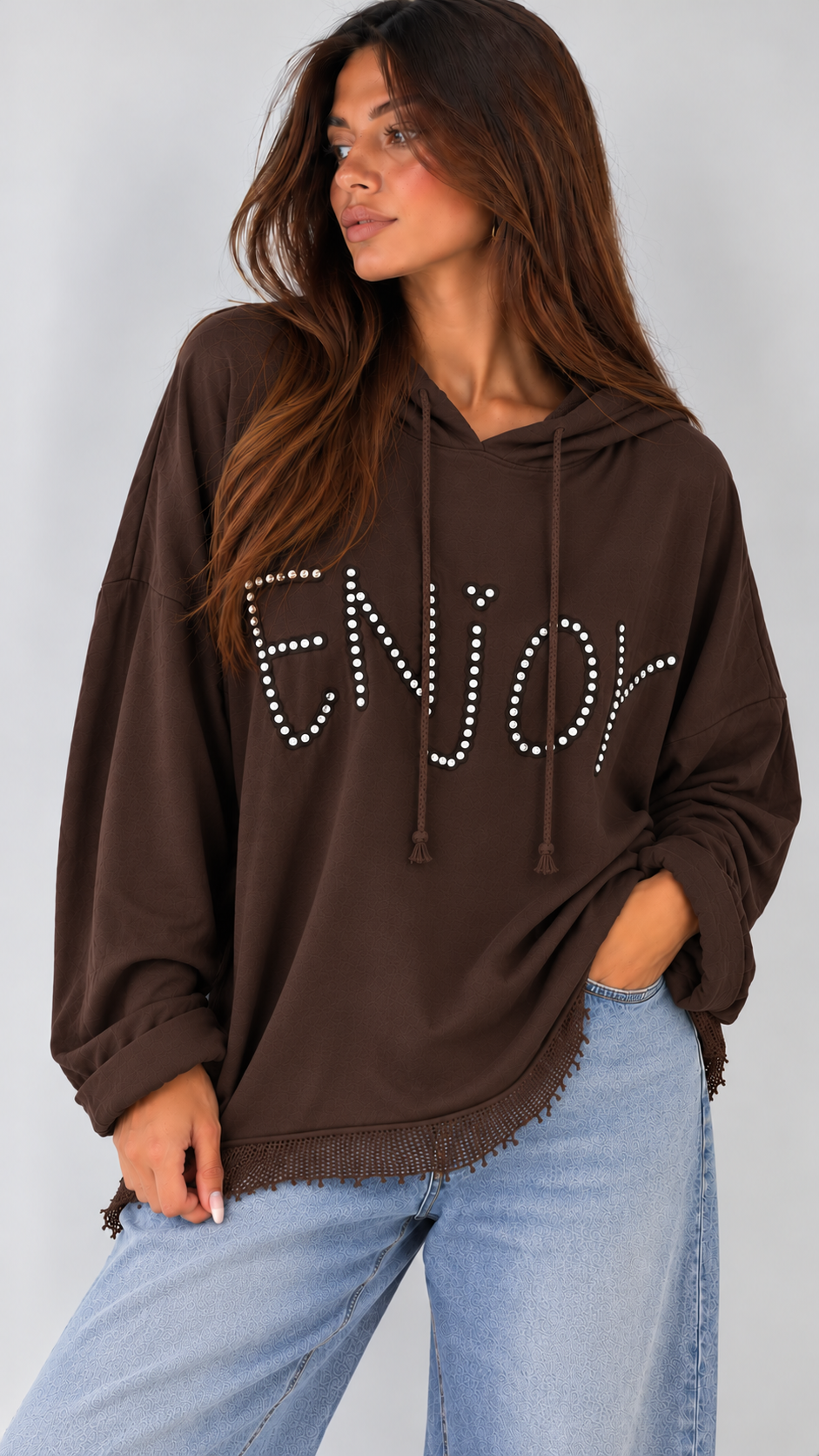 קפוצ׳ון ENJOY לנשים עם סיומת תחרה