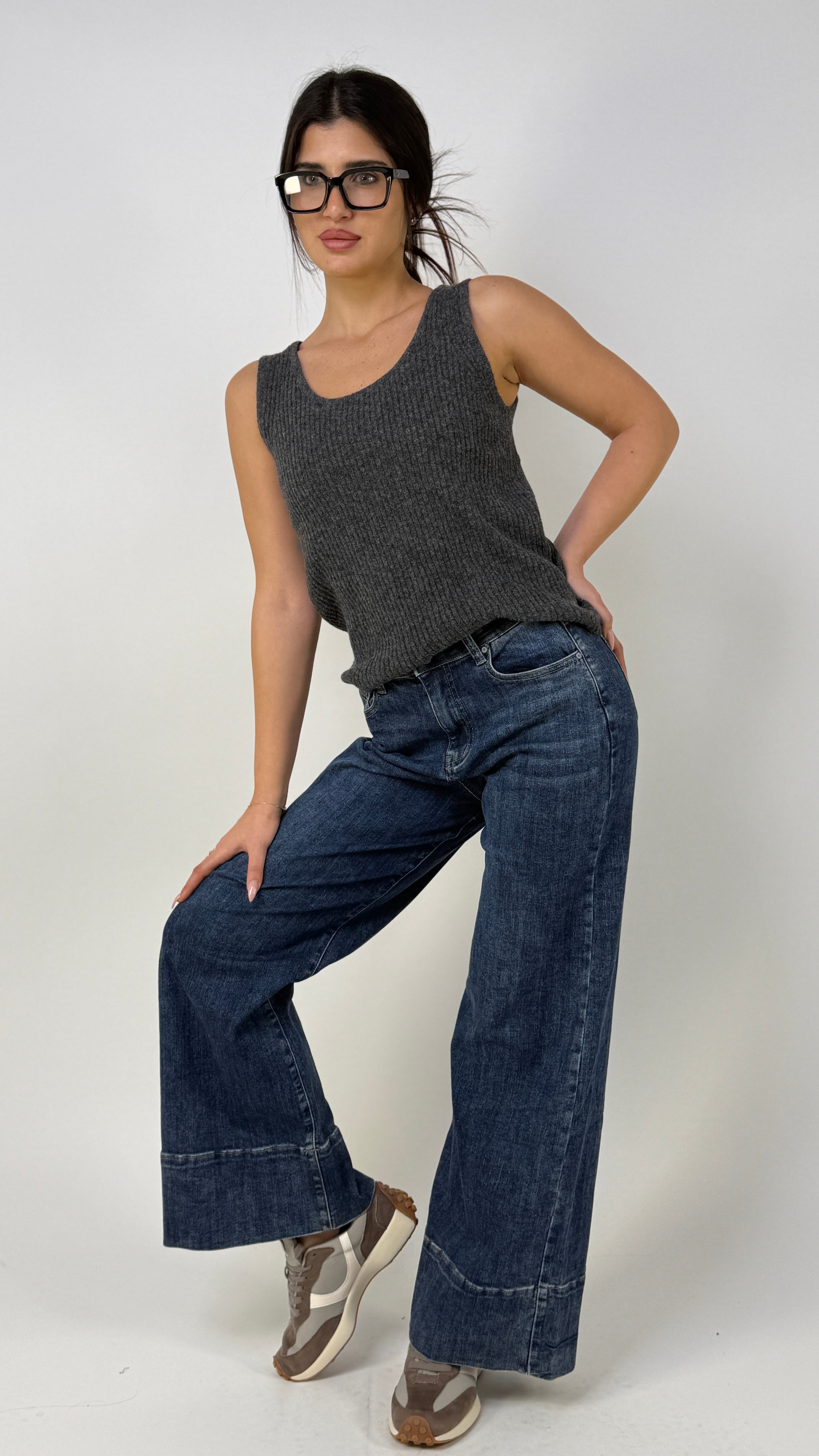 ג'ינס Milano Wide-Leg