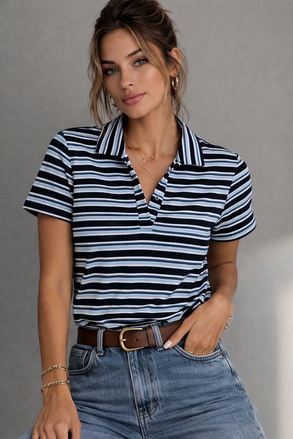 חולצת Polo Stripe